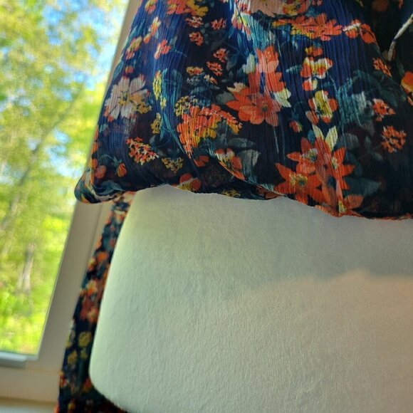 Boho Mossimo Wrap Top Floral Bohemian Summer Vibes - Picture 10 of 12